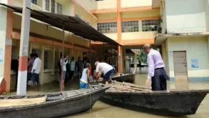 तिलकामांझी भागलपुर विश्वविद्यालय में घुसा बाढ़ का पानी