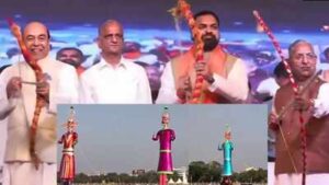 गांधी मैदान में जला बिहार का सबसे ऊंचा रावण